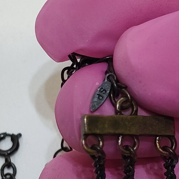 Avon Trio Chain Necklace Dangle Earrings Multicolor Art Glass Beads Boho Hippie - Picture 7 of 8